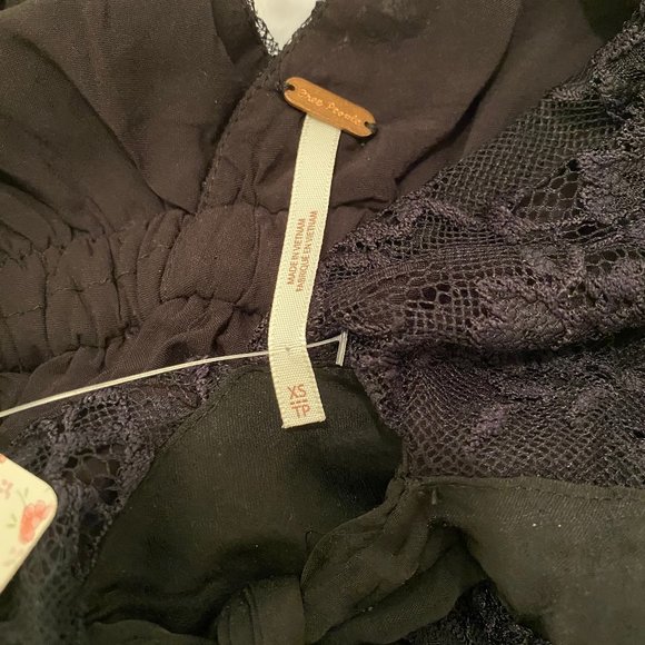 Free People Black Chante Lace Tank Top - XS - Picture 6 of 13